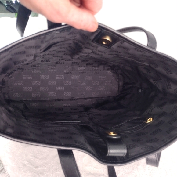 Michael Kors Black Leather Purse - Picture 11 of 12